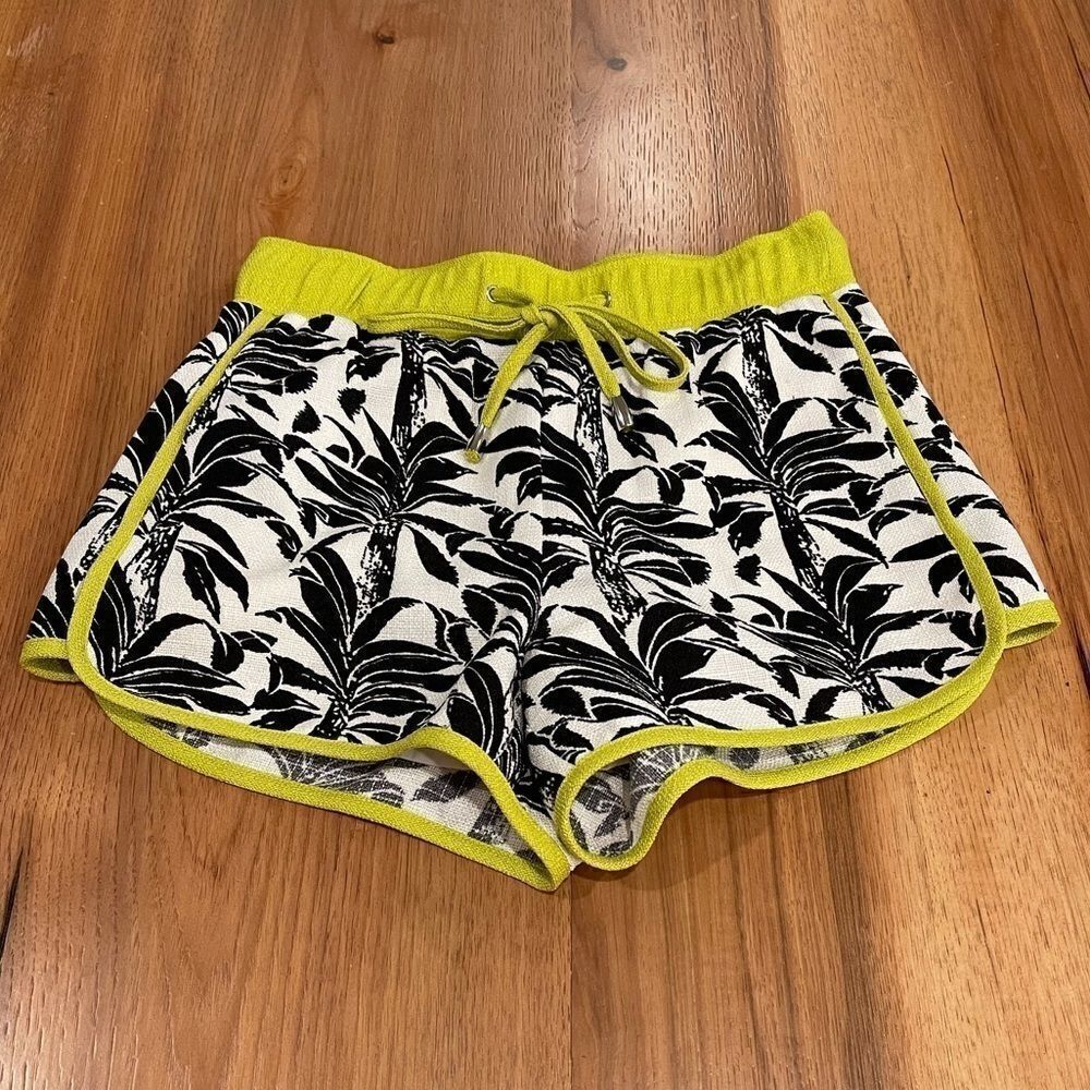 Gianni Bini Yellow Black White Pattern Shorts - XS